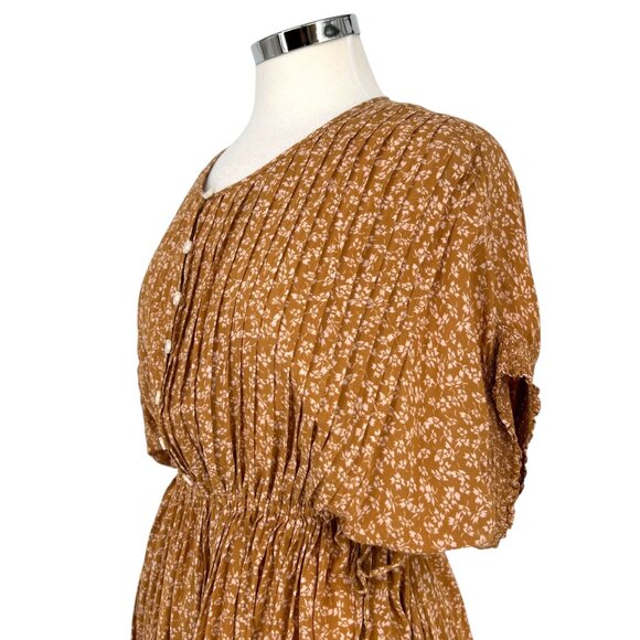 Free People One Fine Day Floral Mini Dress Chocolate Combo Size Small - Picture 3 of 12